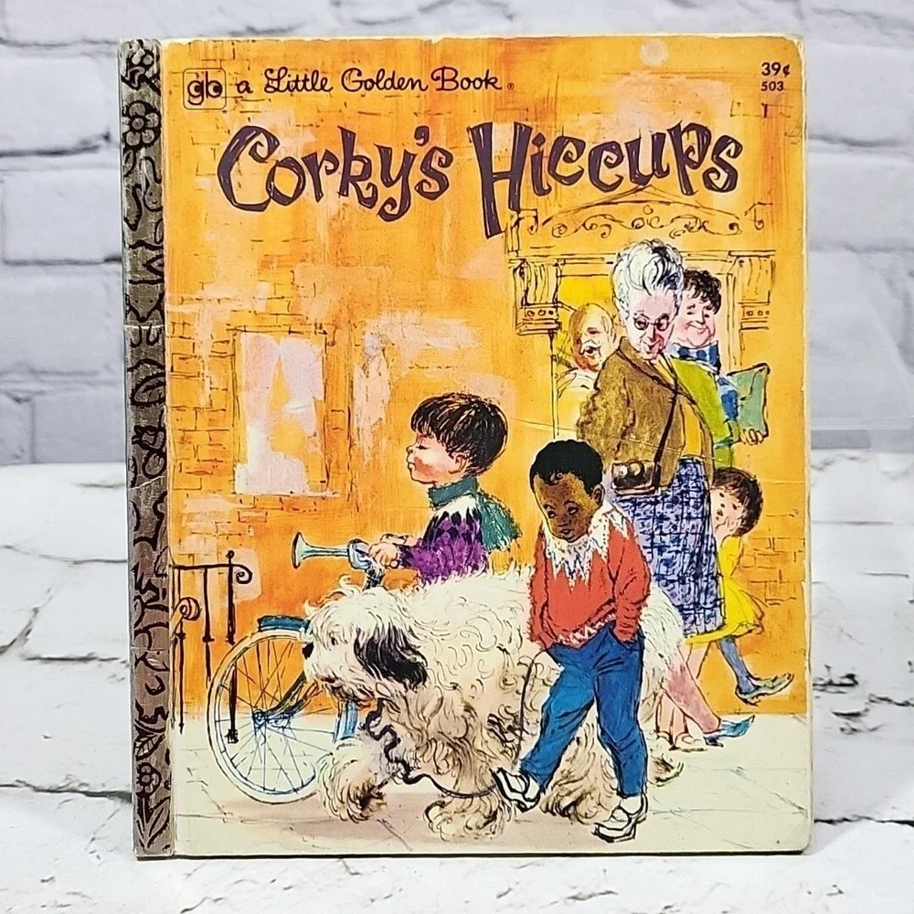 Vintage Little Golden Book Corky's Hiccups 39 Cent Cover 1973